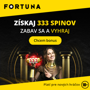 Fortuna Casino vstupný bonus 333 free spinov - 300x300 nový vizuál