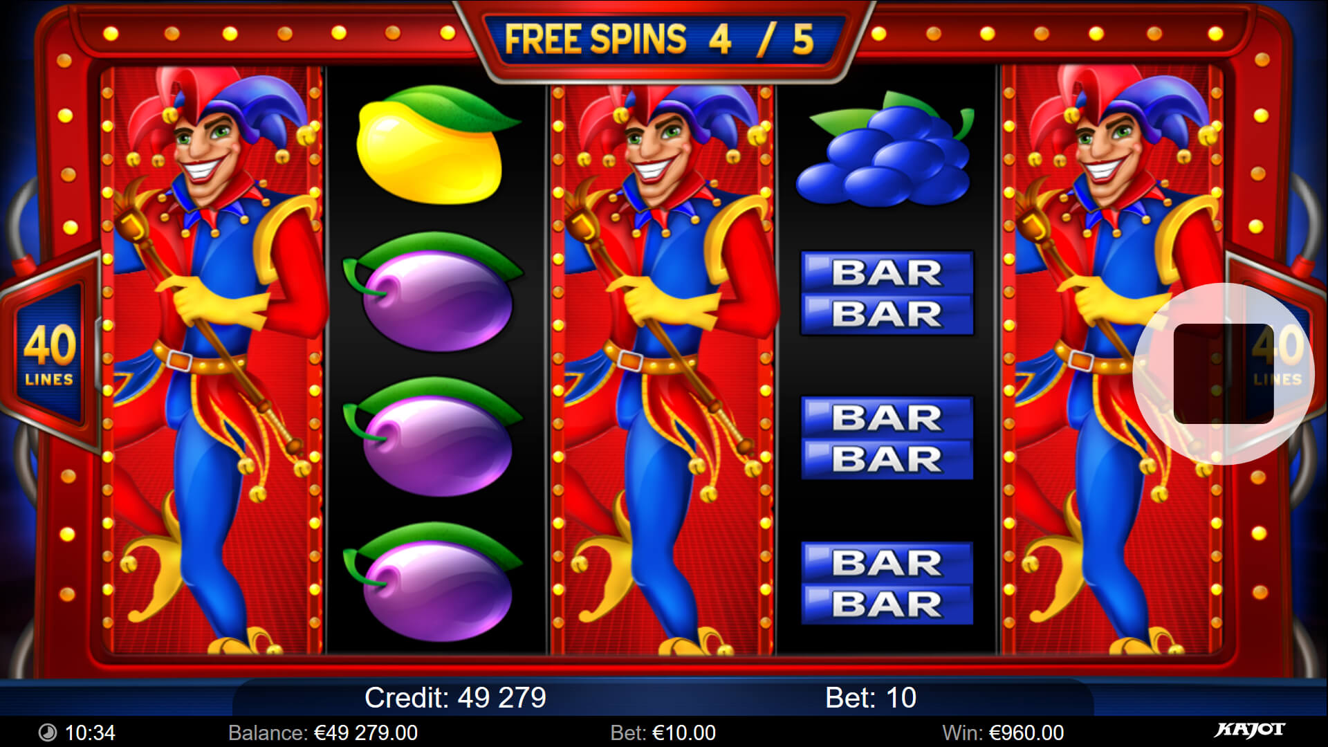 Super Joker 40 Kajot - free spiny bonus