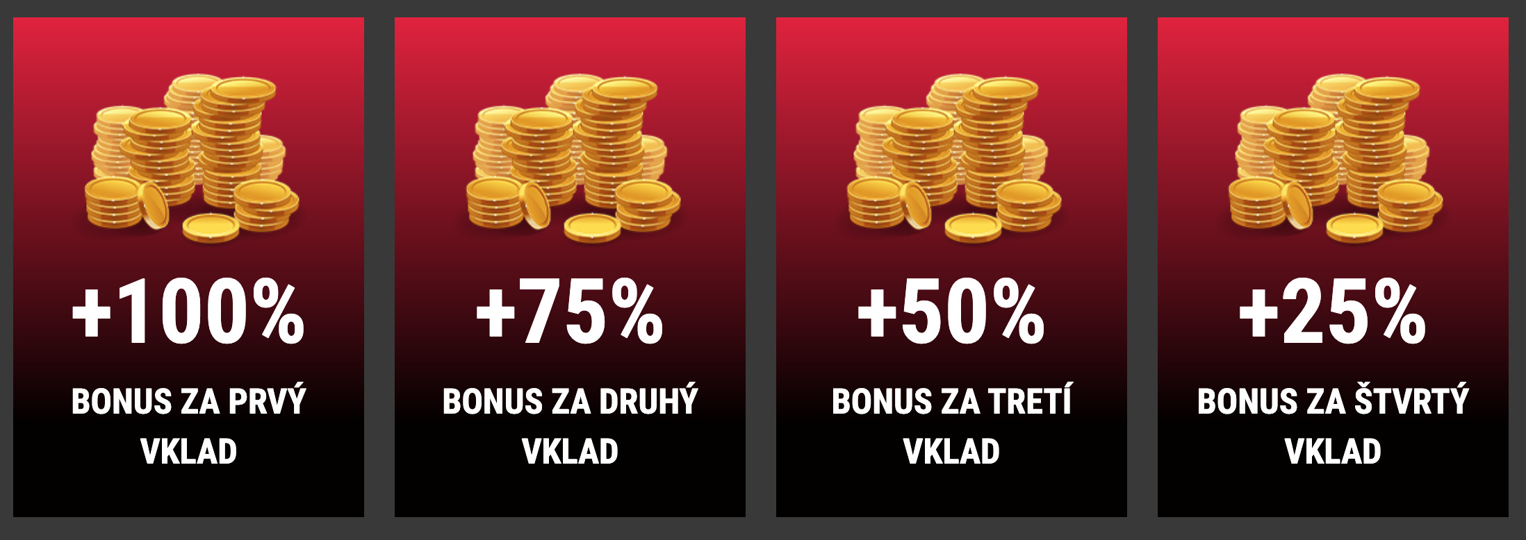 Vstupný bonus ku vkladu v SYNOT TIP Casino