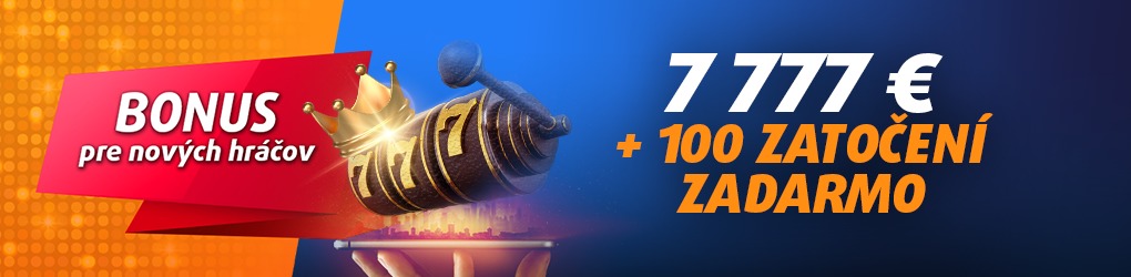 Tipsport vstupný bonus 7 777 € + 100 free spinov