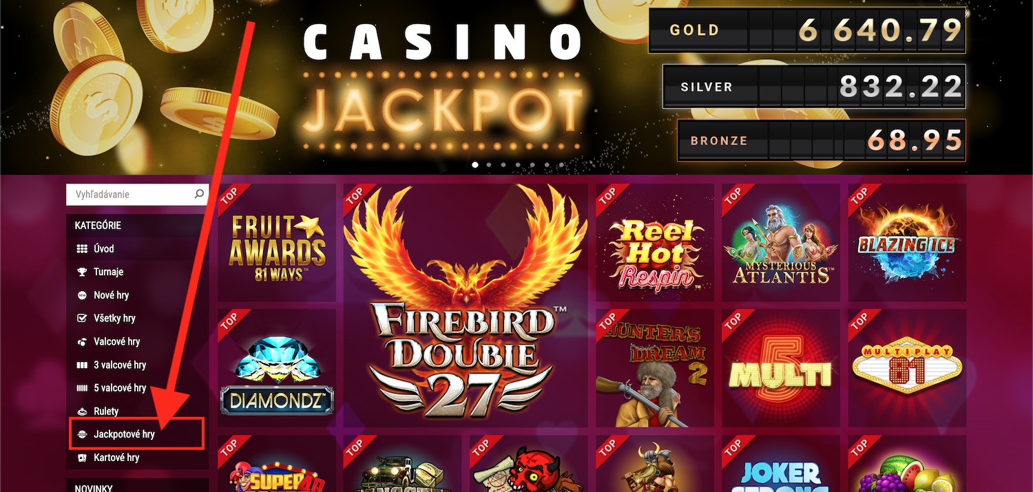 Ako nájsť jackpotové online automaty v SYNOT TIP Casino